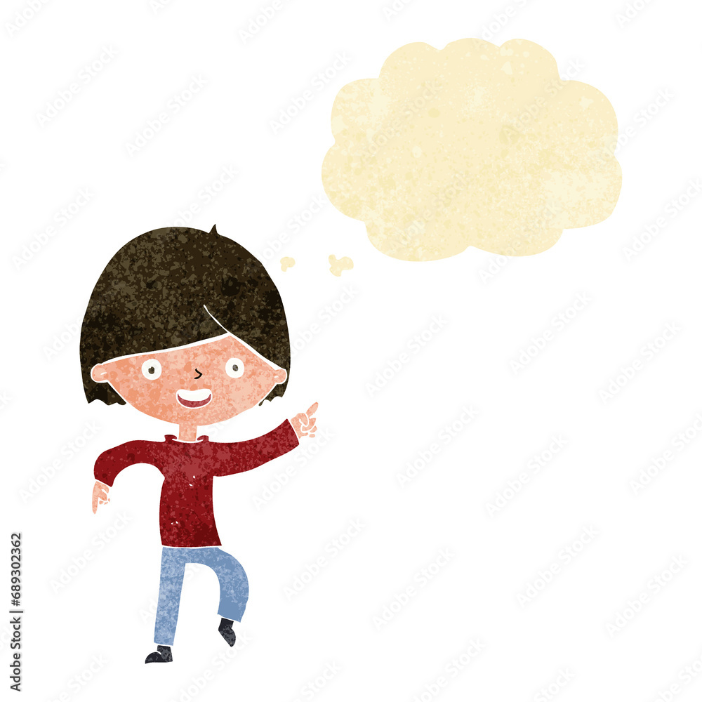 cartoon man pointing with thought bubble cartoon man pointing with thought bubble