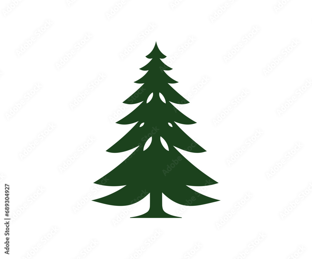 Christmas tree, modern flat design Christmas tree, modern flat design
