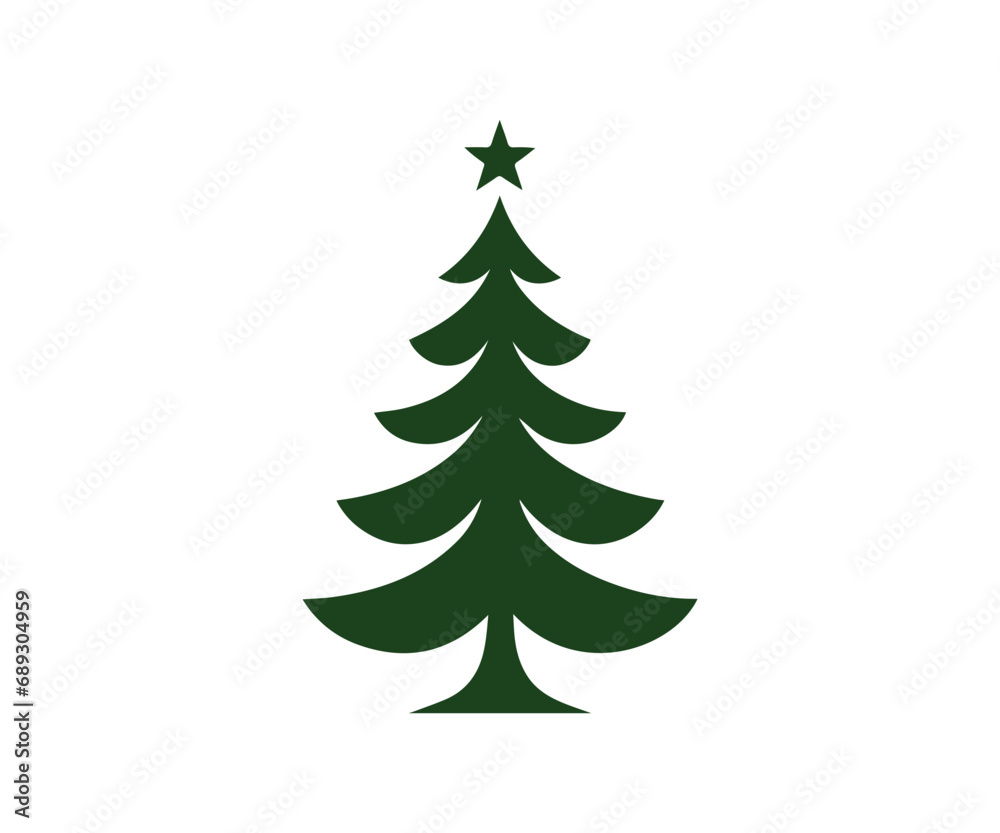 Christmas tree, modern flat design Christmas tree, modern flat design