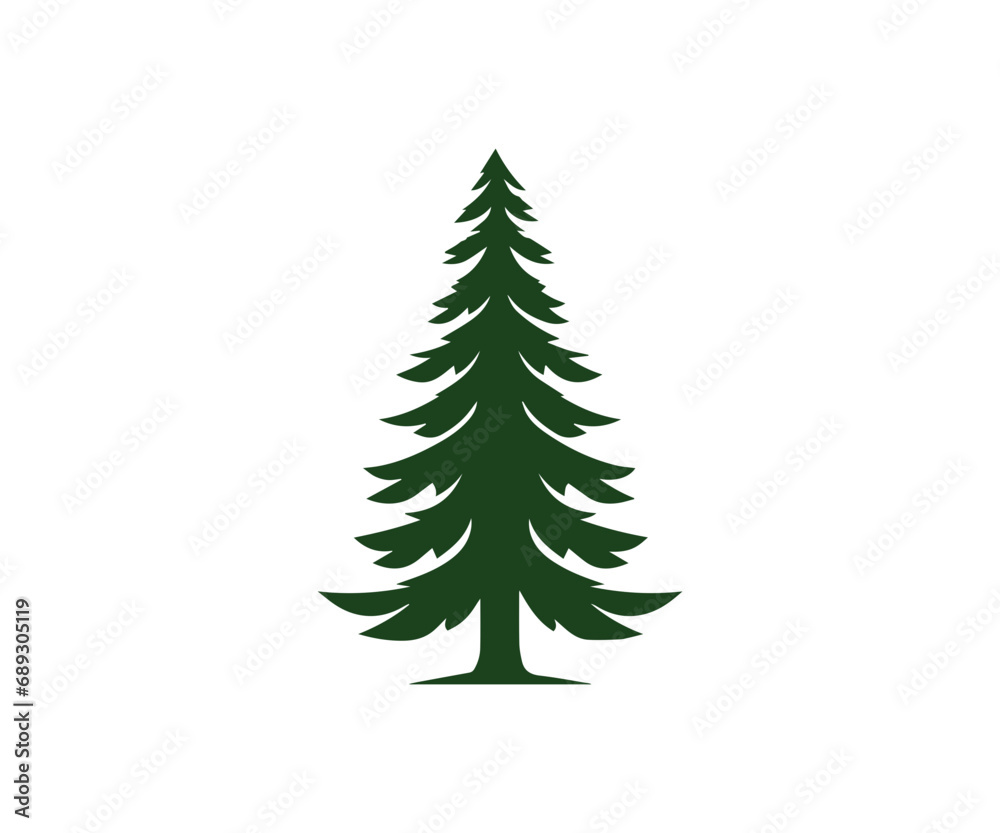 Christmas tree, modern flat design Christmas tree, modern flat design