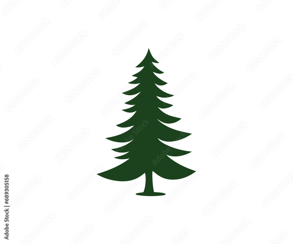 Christmas tree, modern flat design Christmas tree, modern flat design