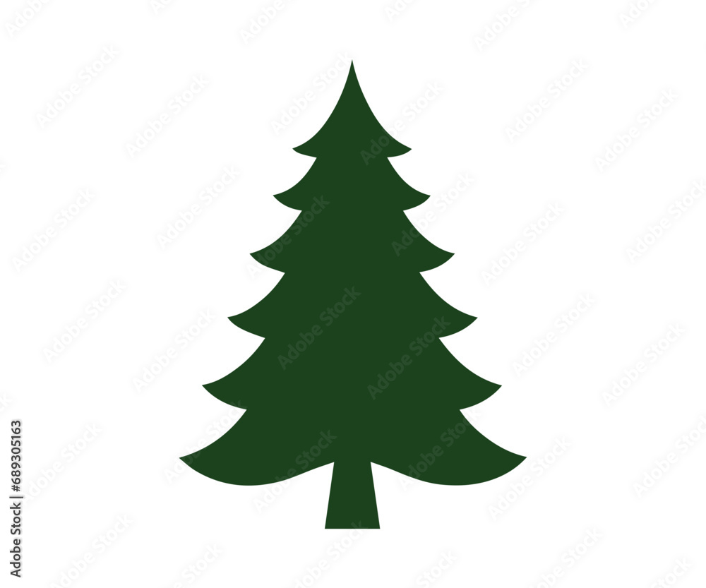 Christmas tree, modern flat design Christmas tree, modern flat design