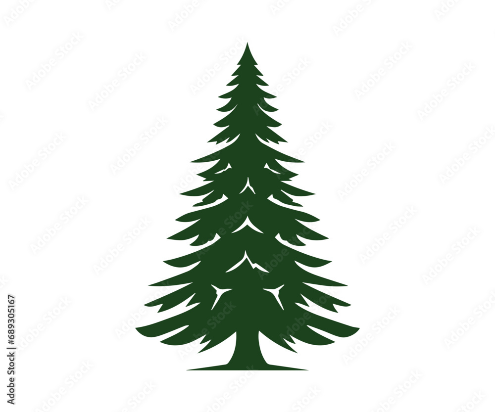 Christmas tree, modern flat design Christmas tree, modern flat design