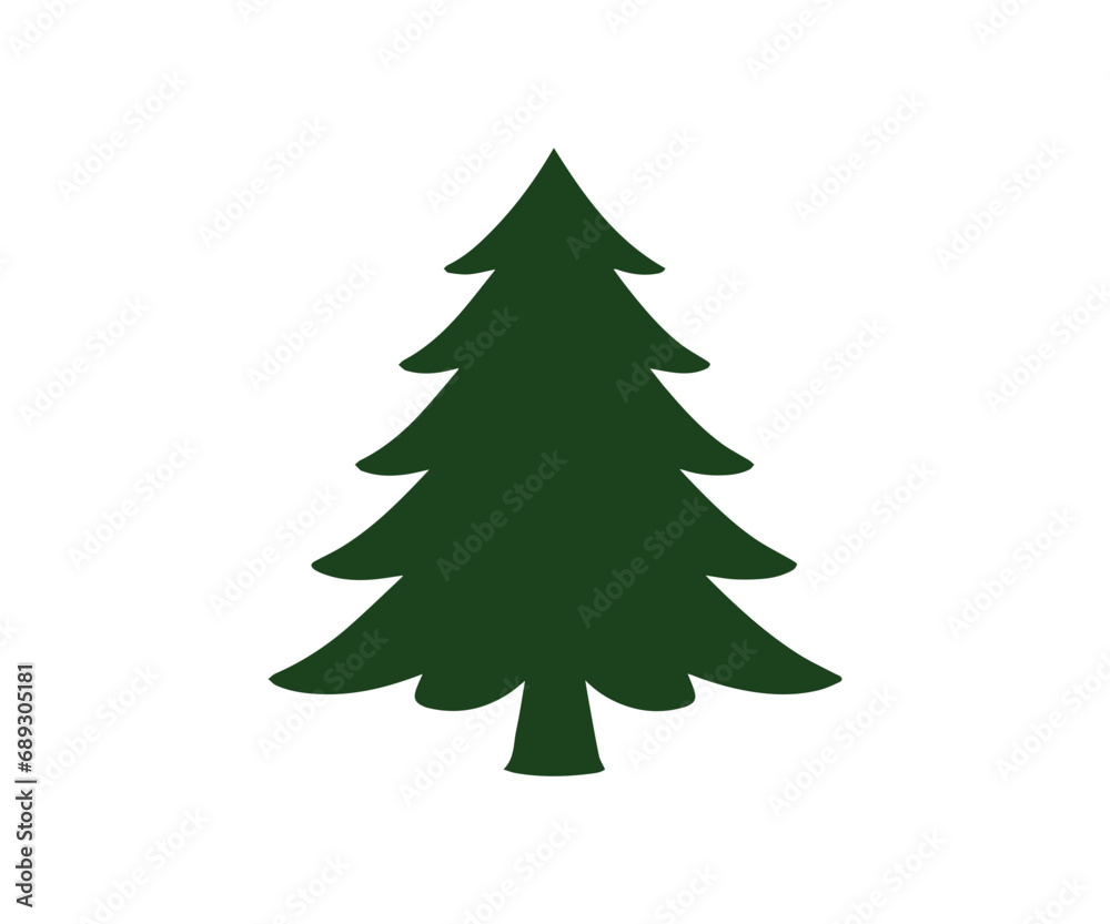 Christmas tree, modern flat design Christmas tree, modern flat design