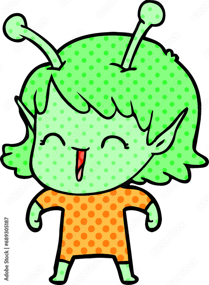 cartoon alien girl laughing cartoon alien girl laughing
