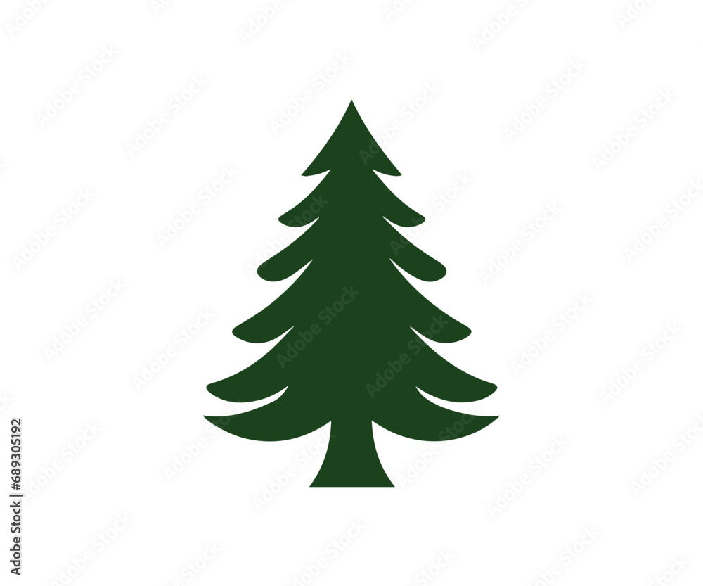 Christmas tree, modern flat design Christmas tree, modern flat design