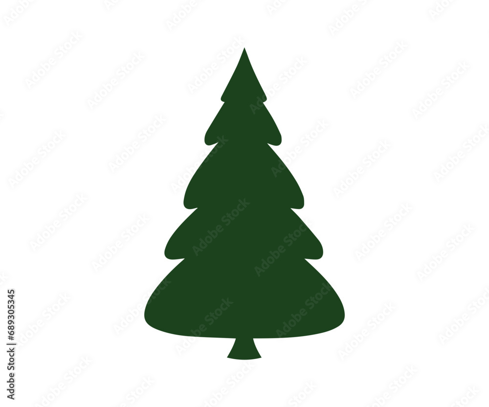 Christmas tree, modern flat design Christmas tree, modern flat design