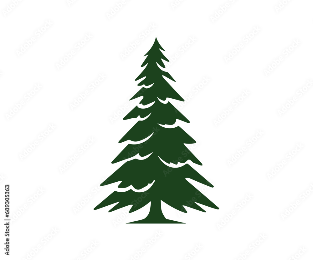 Christmas tree, modern flat design Christmas tree, modern flat design