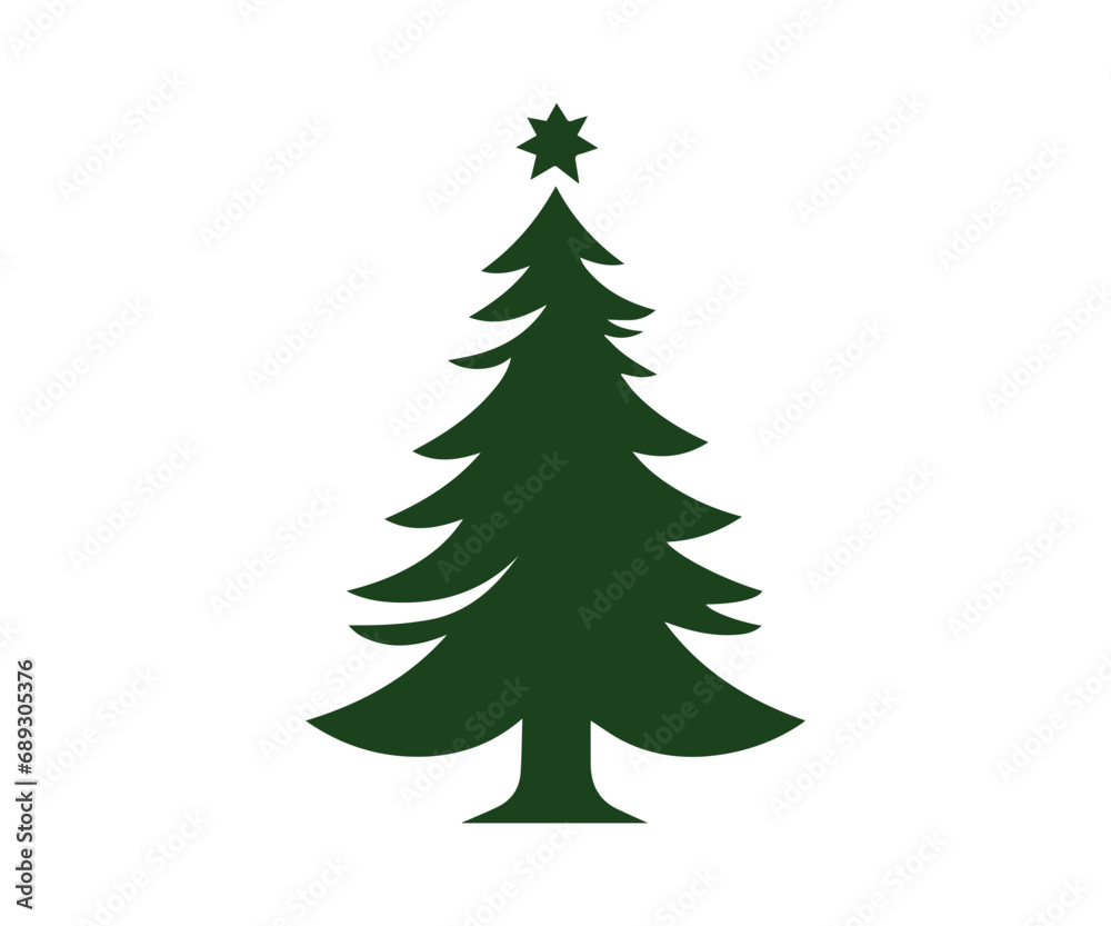 Christmas tree, modern flat design Christmas tree, modern flat design
