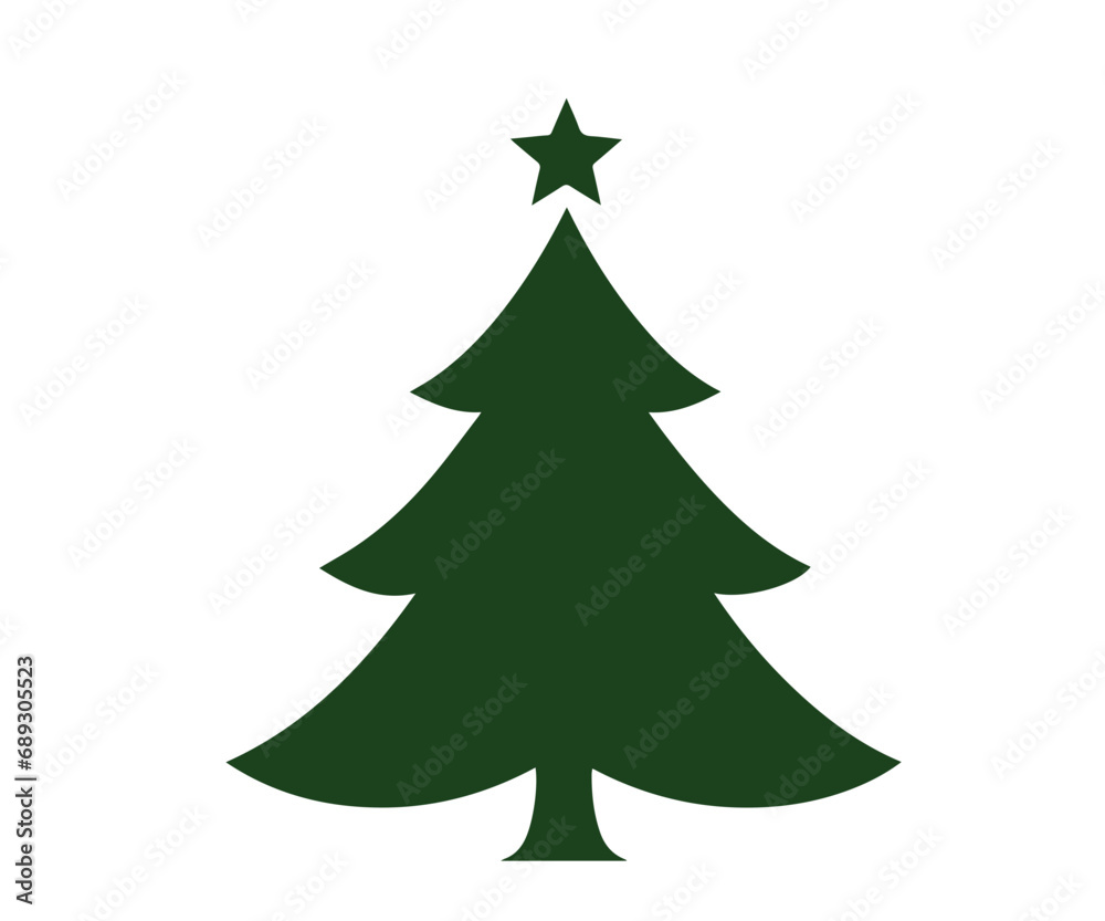 Christmas tree, modern flat design Christmas tree, modern flat design