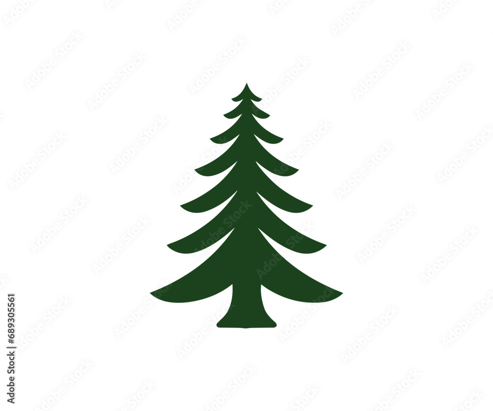 Christmas tree, modern flat design Christmas tree, modern flat design