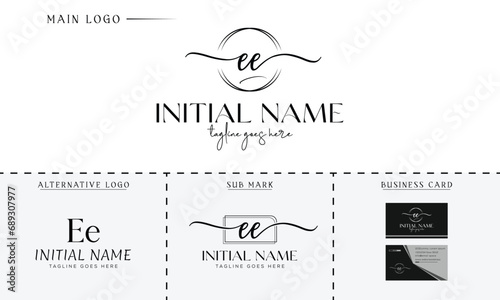 ee, e and e, Initial branding kit Luxury-Premium Vector Logo