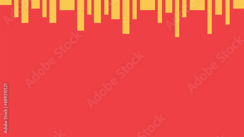 Abstarct wavy minimalist line background in red color.