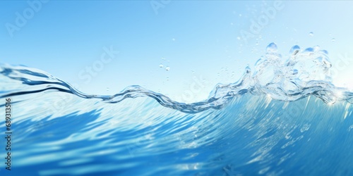 Serene Splash of Blue Water Against the Sky