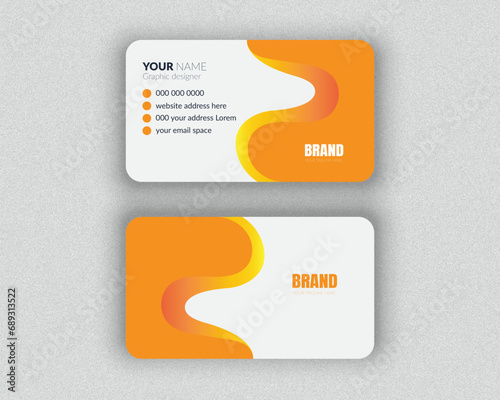 Professional Business card Design Mockup and Modern design template for your brand