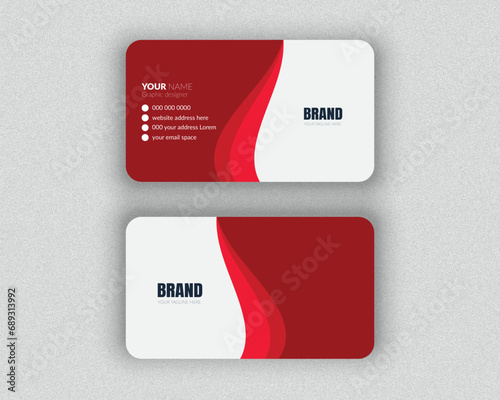 Professional Business card Design Mockup and Modern design template for your brand