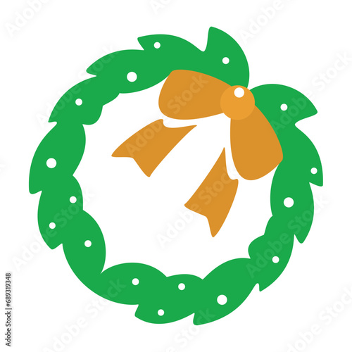 Colored christmas holly leaf sketch icon Vector