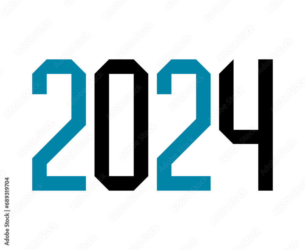 Happy New Year 2024 Abstract Blue And Black Graphic Design Vector Logo Symbol Illustration Happy New Year 2024 Abstract Blue And Black Graphic Design Vector Logo Symbol Illustration