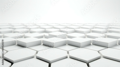 a white background with a white hexagon
