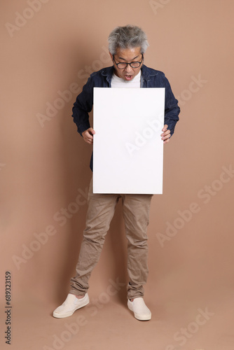 Asian energetic senior man