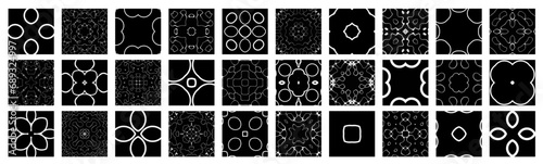 Chladni Figure Structures Vector Big Set - Visualization of Music - Resonating Cymatics Model Templates 
