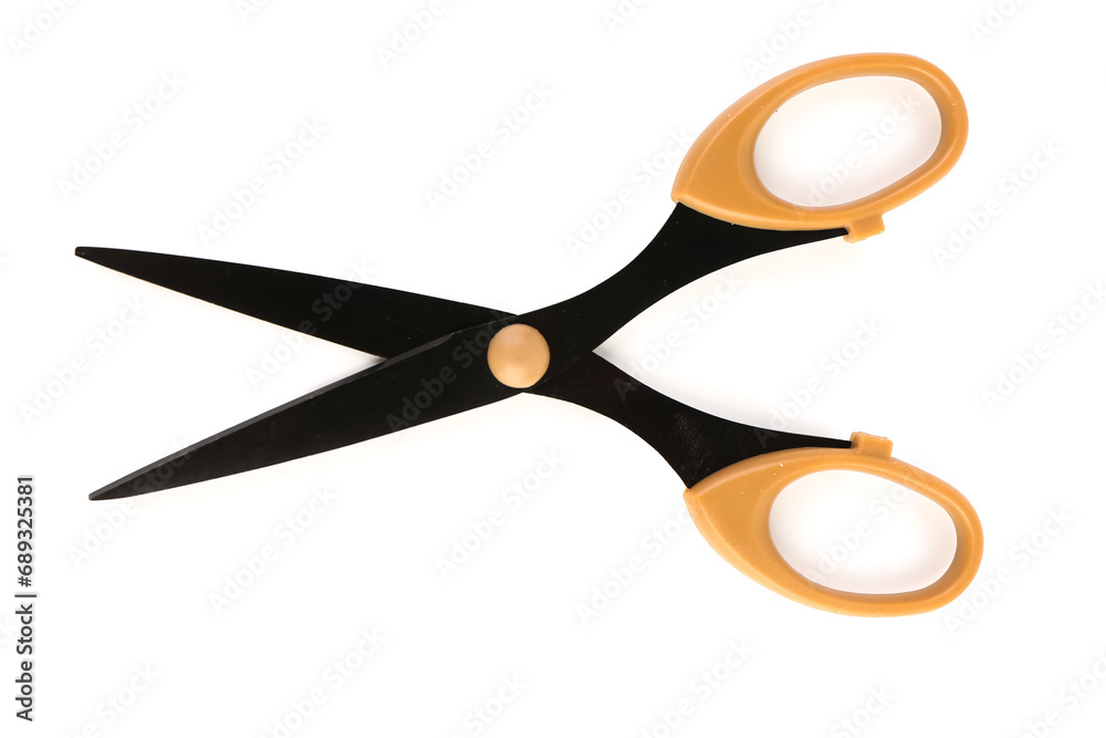 Office scissors isolated on white background Office scissors isolated on white background