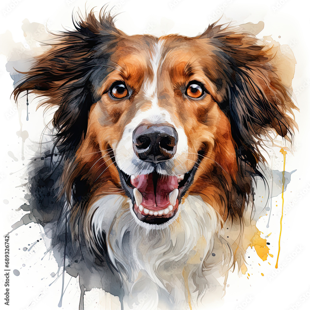 watercolor Sarabi dog clipart, generative ai