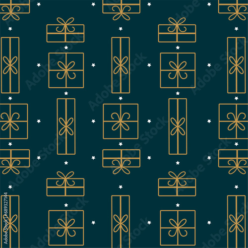 Christmas pattern background Gift wrapping paper Vector