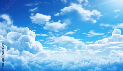 a beautiful blue day during springtime,