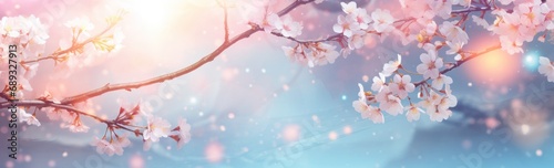 a blurry image of a spring flower background,