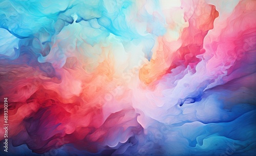 Abstract background of acrylic paint in blue and pink colors. Abstract background for design.