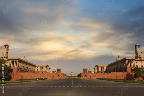 President House (Rashtrapati Bhawan), Rajpath, India gate, Delhi, India photo