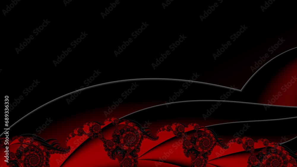 glowıng red on black complex curved templates