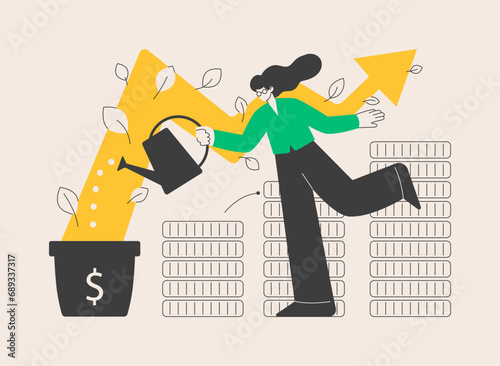 Marketing investment abstract concept vector illustration.
