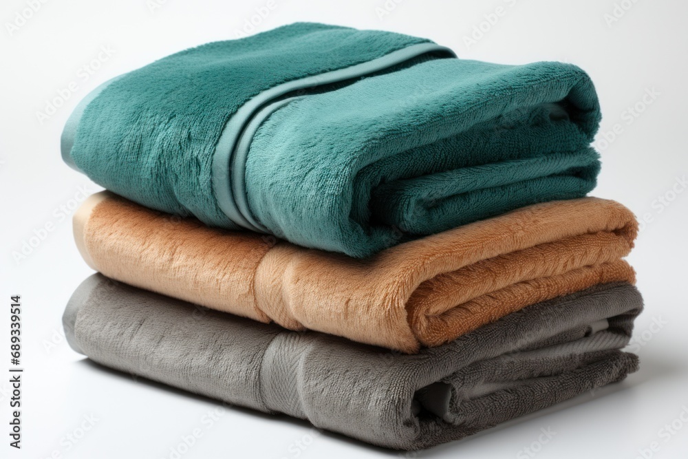 towels of various colors are folded towels of various colors are folded