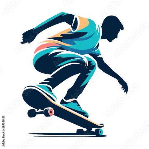 silhouette of a skateboarder