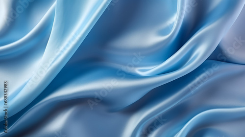 Ocean Blue silk silky satin fabric elegant extravagant luxury wavy shiny luxurious shine drapery background wallpaper seamless abstract showcase backdrop artistic design presentation