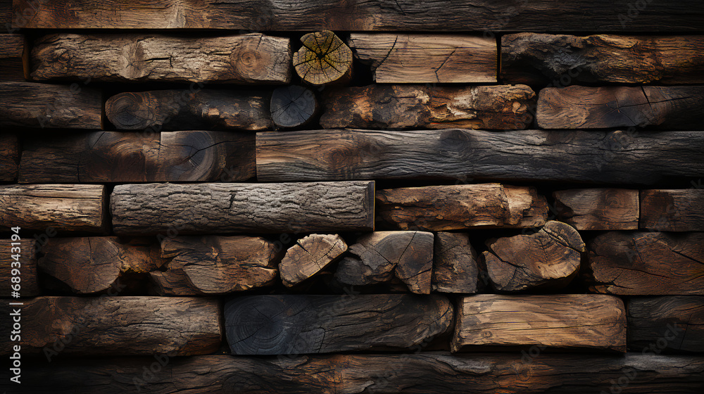 Log cabin Timbers - close-up - wood - house - monochrome - stylish - high-end - rustic - country - background - backdrop

