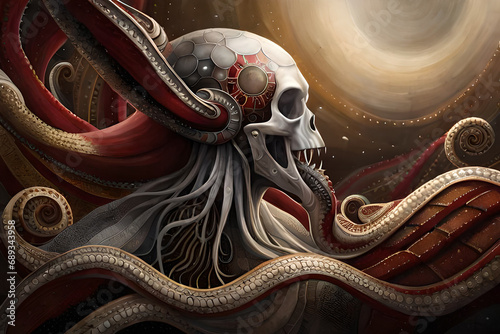 Cthulhu lookalike tentacled creature cosmic horror © Luci