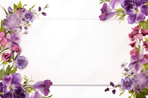a white frame with flowers to place in the middle,