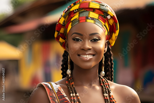 African woman in traditional clothes