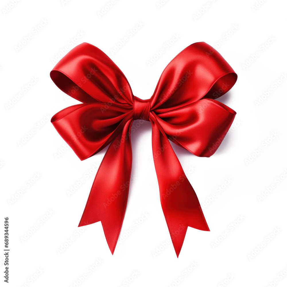 Gift red bow isolated on transparent background Gift red bow isolated on transparent background