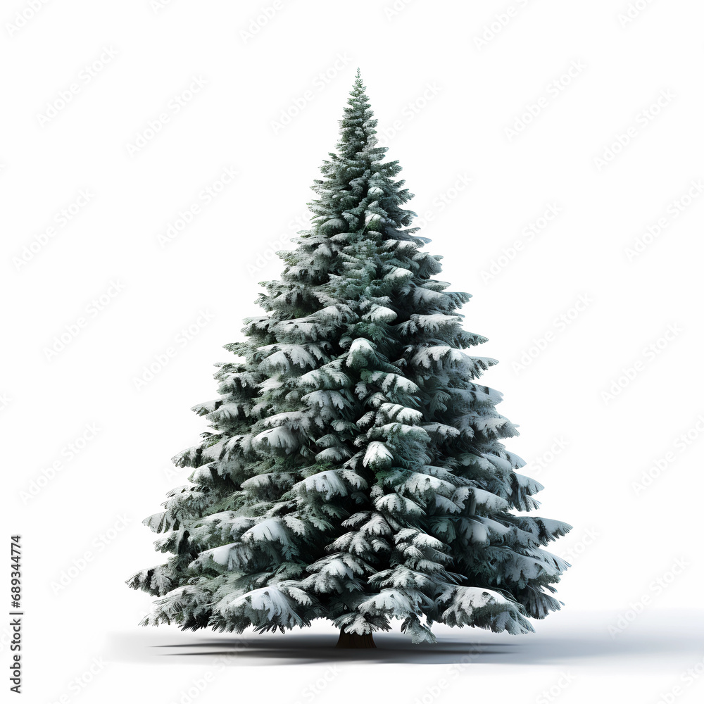 Fototapeta premium christmas tree isolated on white