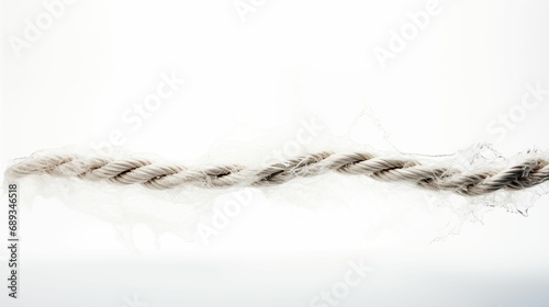 Image depicting a rope frayed under tension.