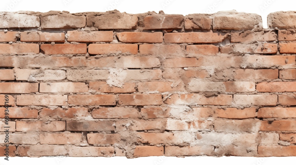 Obraz premium Image of a brick wall on a white background.