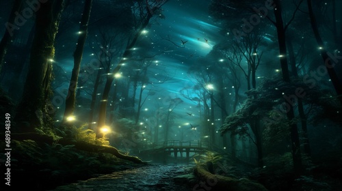 Image of a fantasy enchanted forest.
