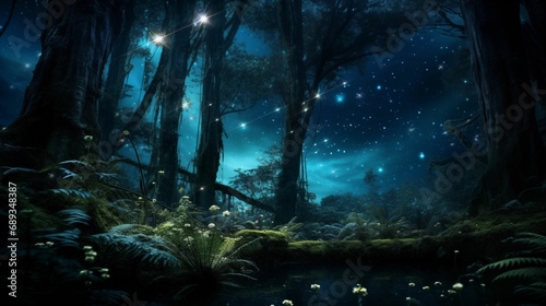 Image of a fantasy enchanted forest.