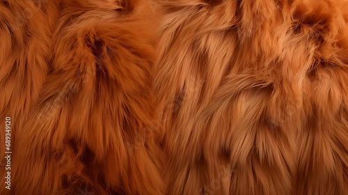 Image of brown faux fur material.