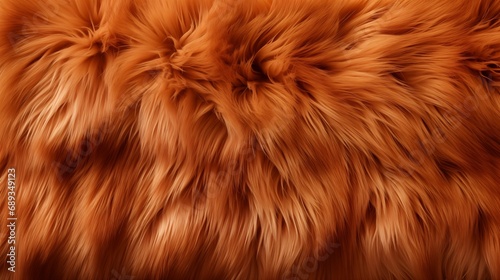 Image of brown faux fur material.