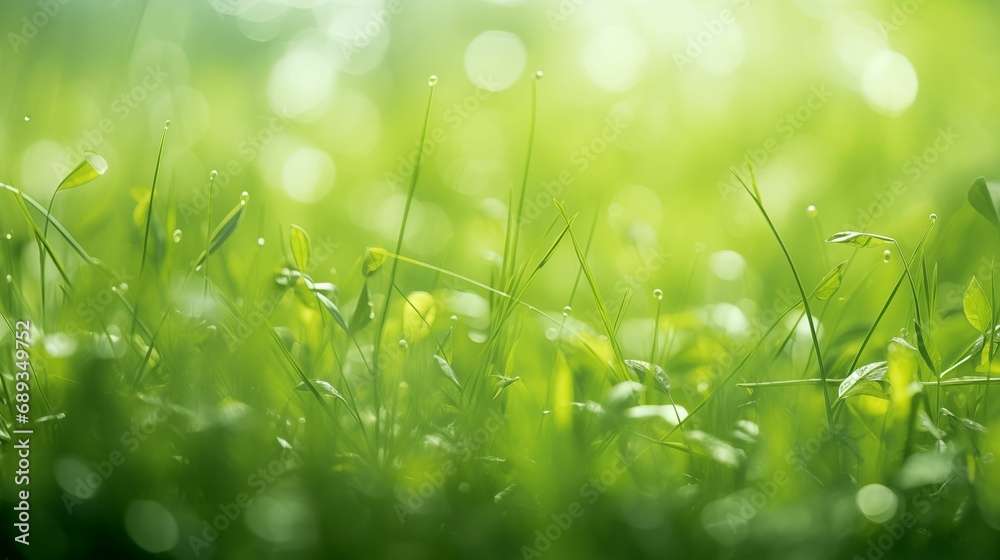 Fototapeta premium Image of lush, fresh grass close up.